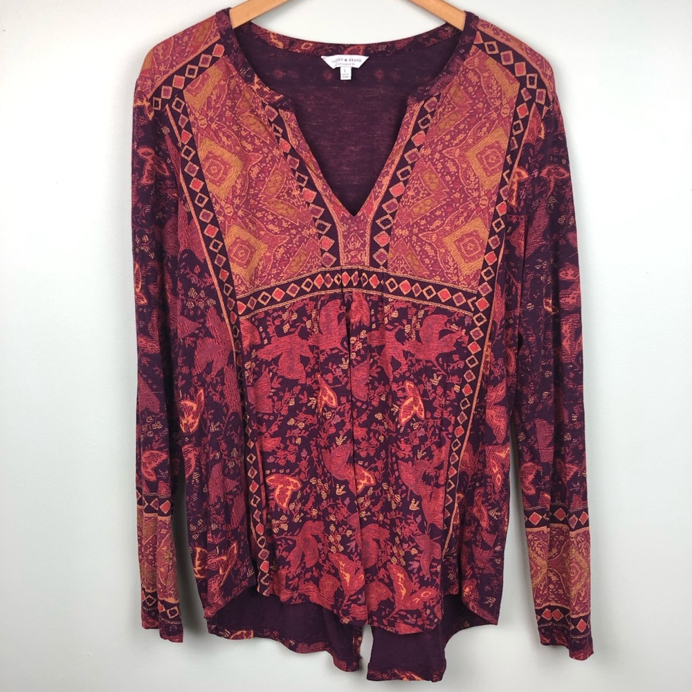 Lucky Brand Long Sleeved Blouse Size L